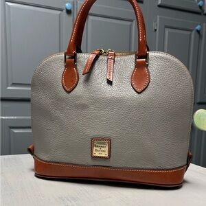Dooney & Bourke Gray and Tan Satchel